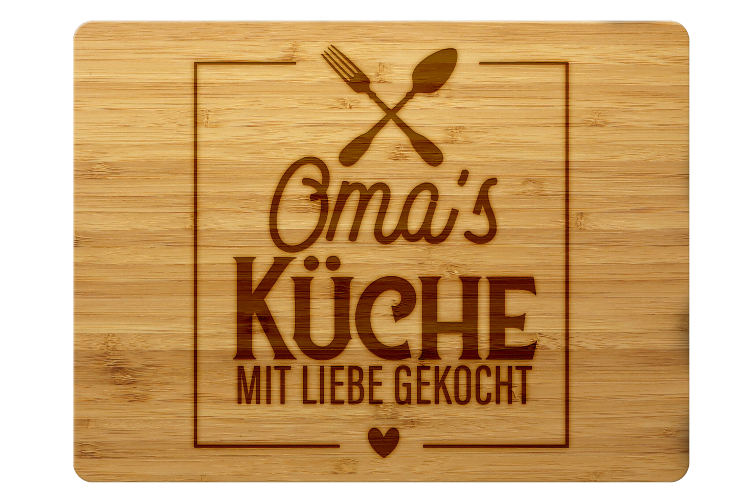 Schneidebrett aus Bambus "Omas Küche" - Emmilous