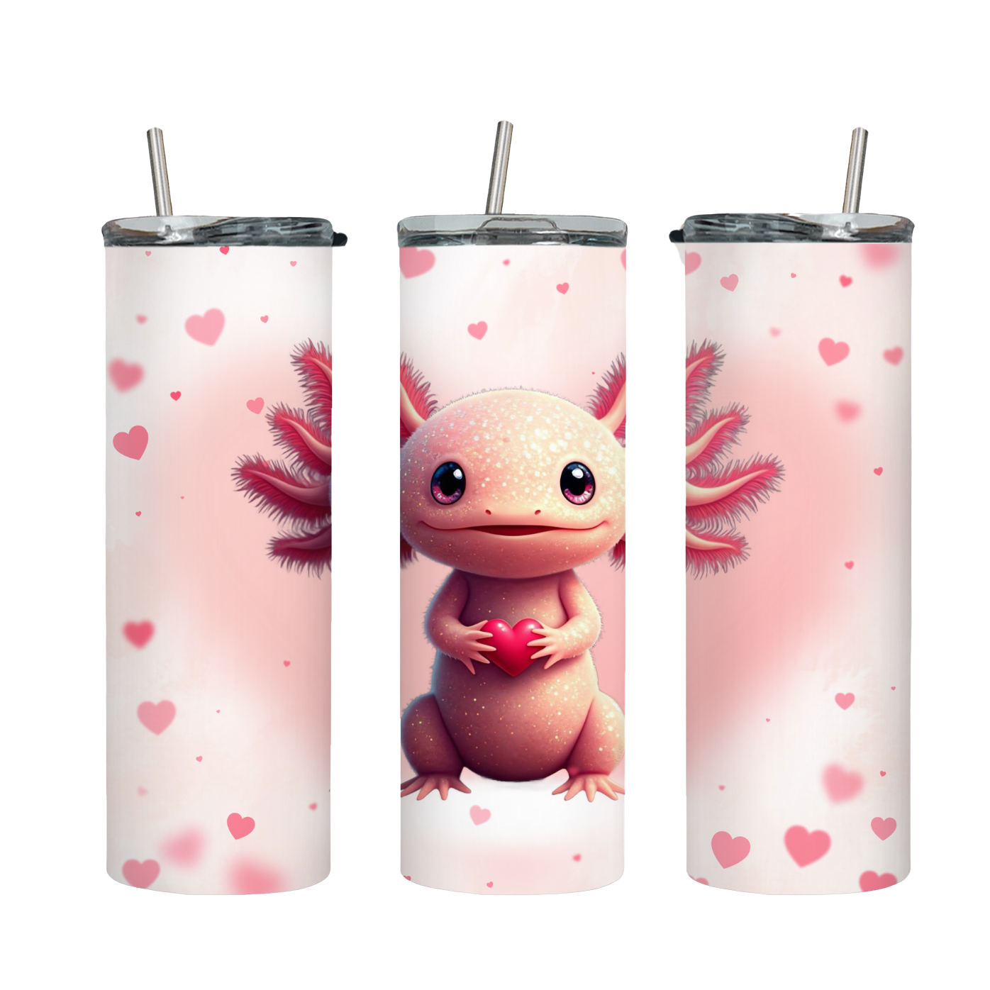 Tumbler mit Steckdeckel "Axolotl" - Emmilous