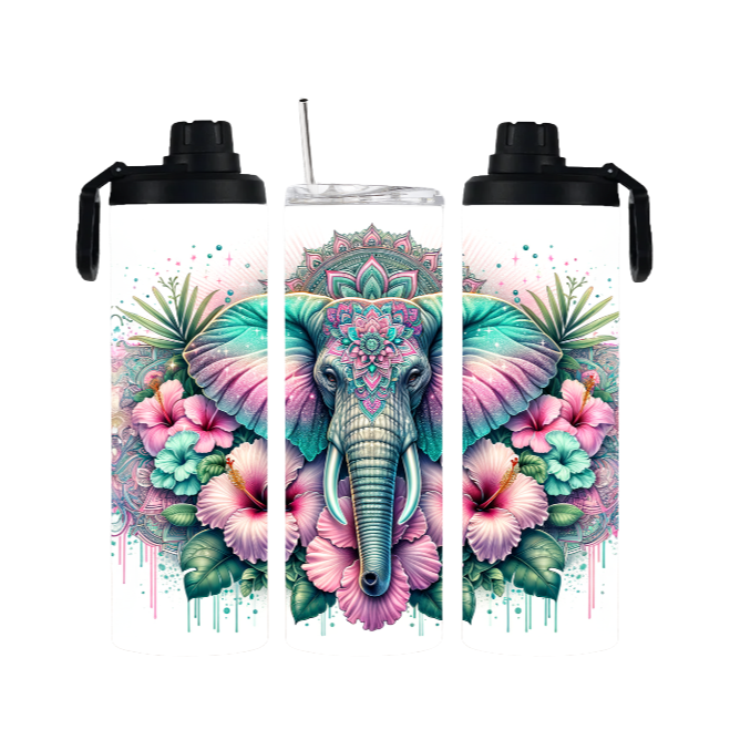 Tumbler mit Schraubverschluss "Mandala Elefant" - Emmilous