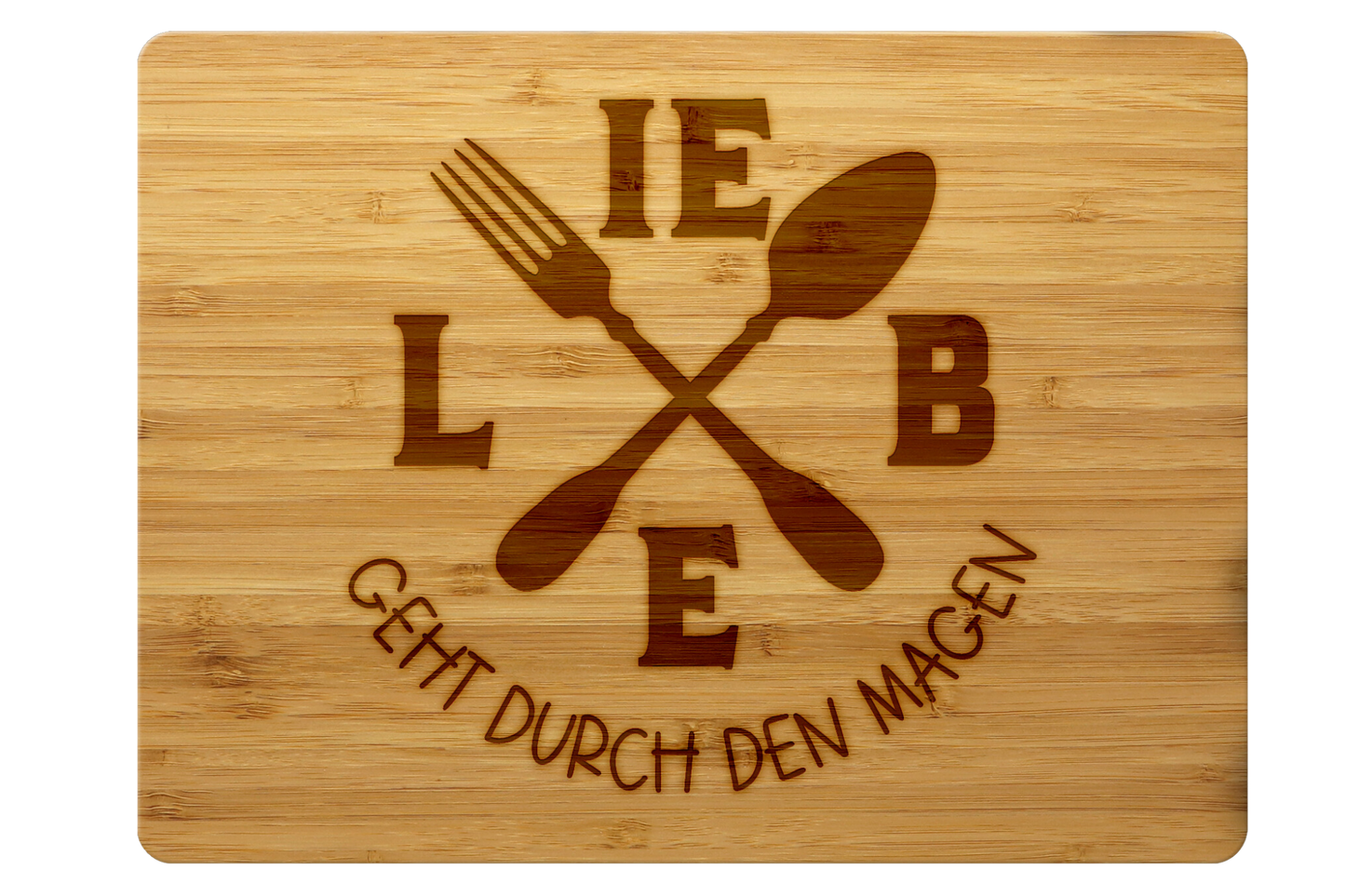 Schneidebrett aus Bambus "Liebe"