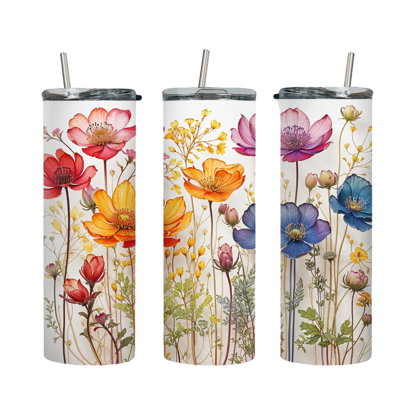 Tumbler mit Steckdeckel "Wildblumen" - Emmilous
