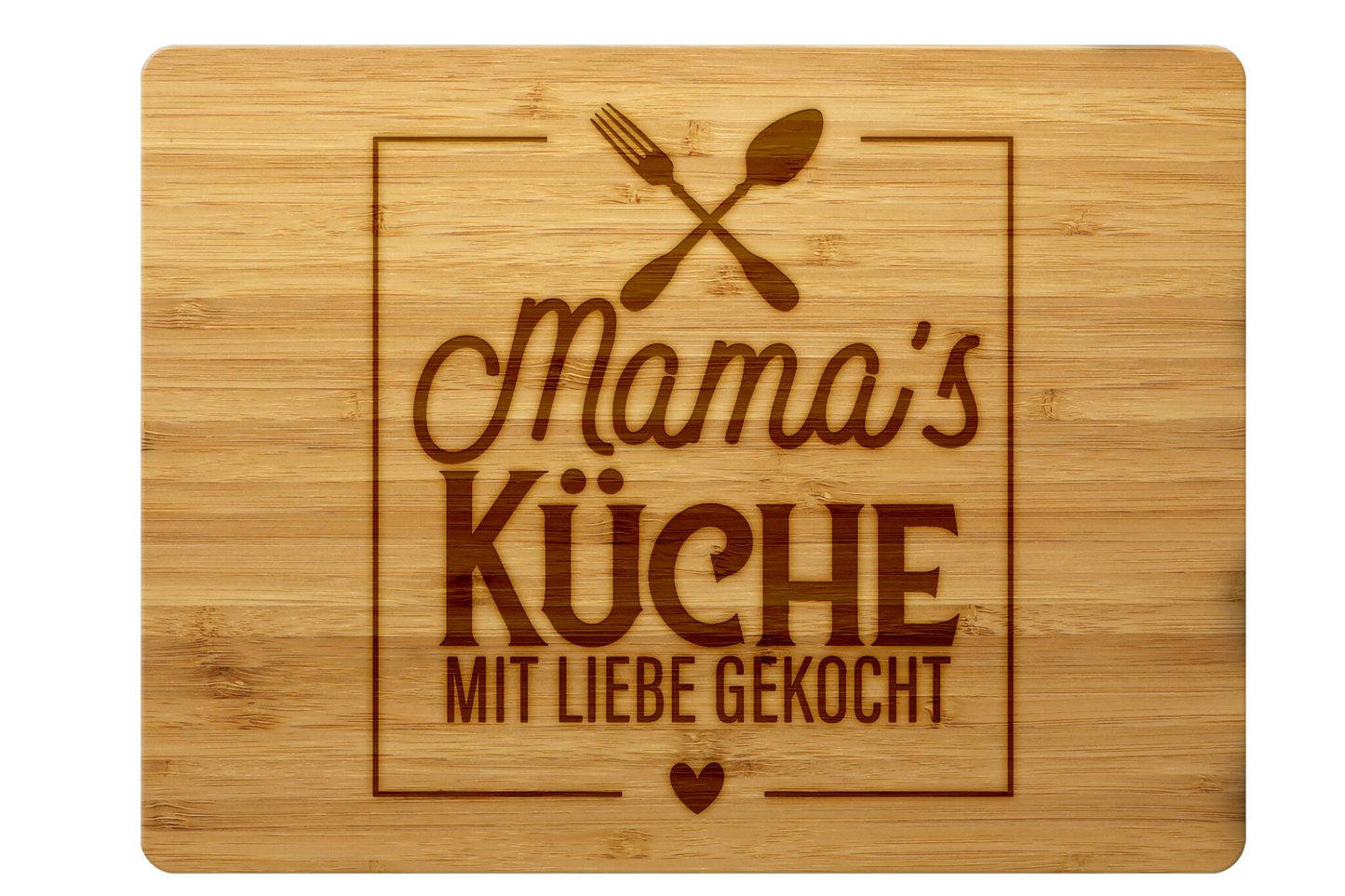 Schneidebrett aus Bambus "Mamas Küche" - Emmilous