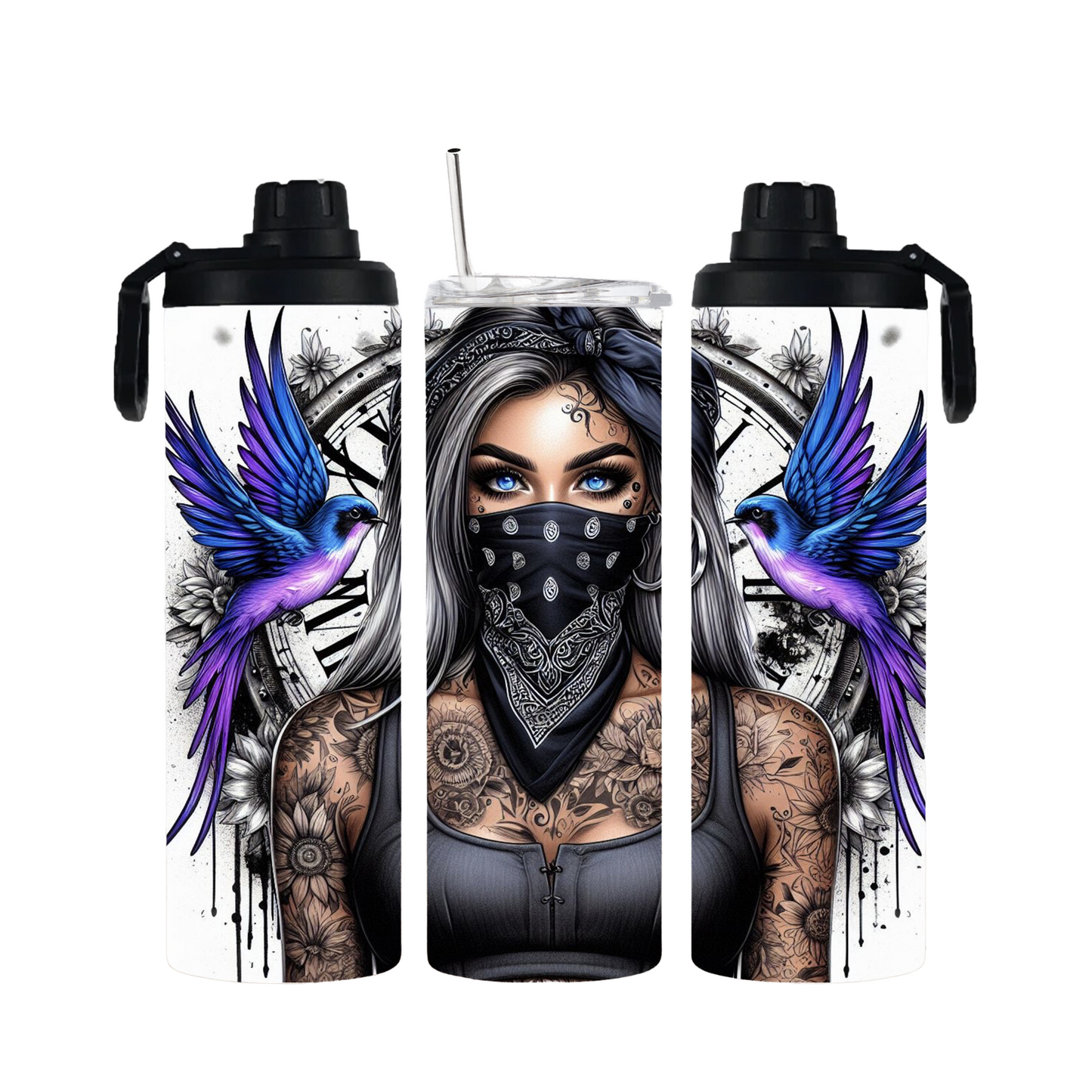 Tumbler mit Schraubverschluss "Bird Girl" - Emmilous