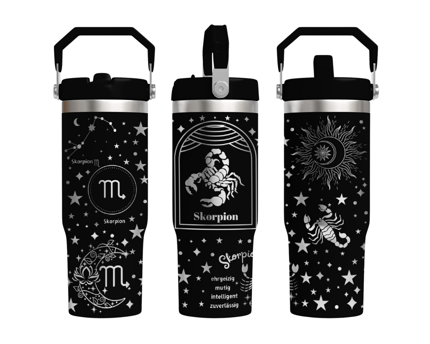 Tumbler Flip-Top "Sternzeichen Skorpion"