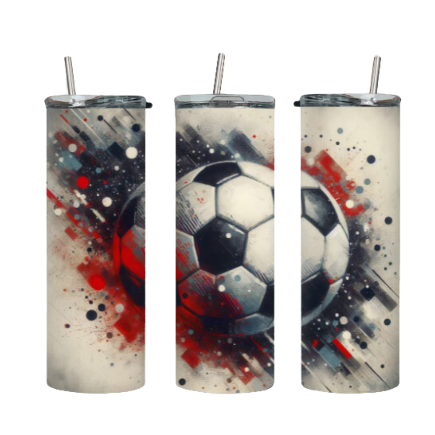 Tumbler mit Steckdeckel "Fussball" - Emmilous