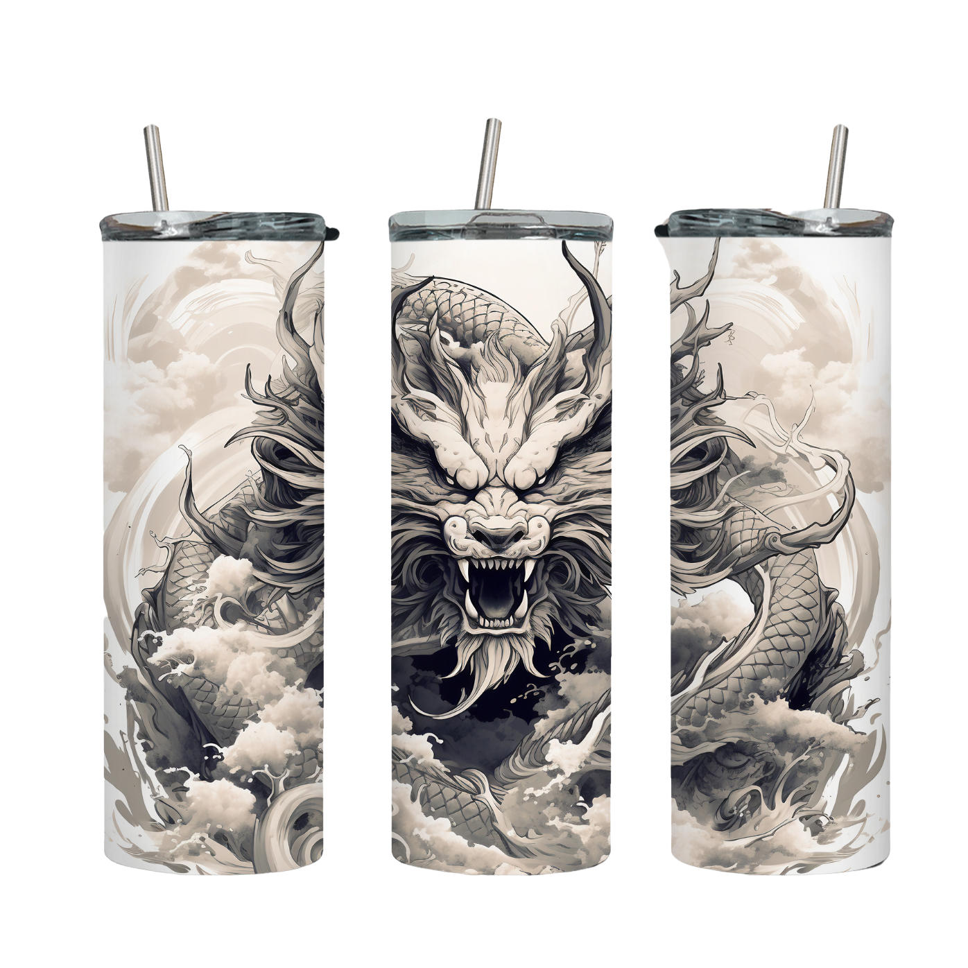 Tumbler mit Steckdeckel "Drache" - Emmilous