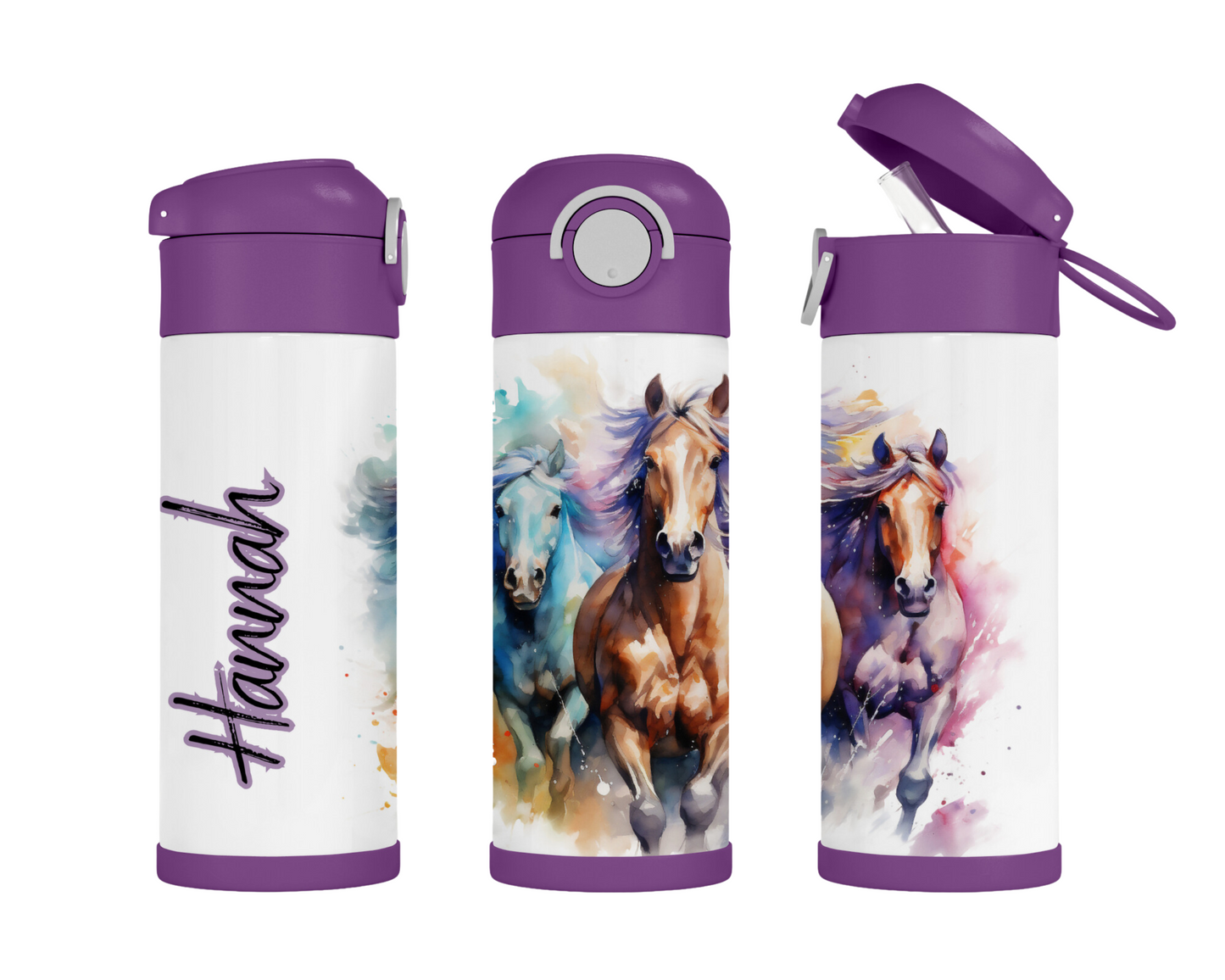 Kids-Tumbler "bunte Pferde"