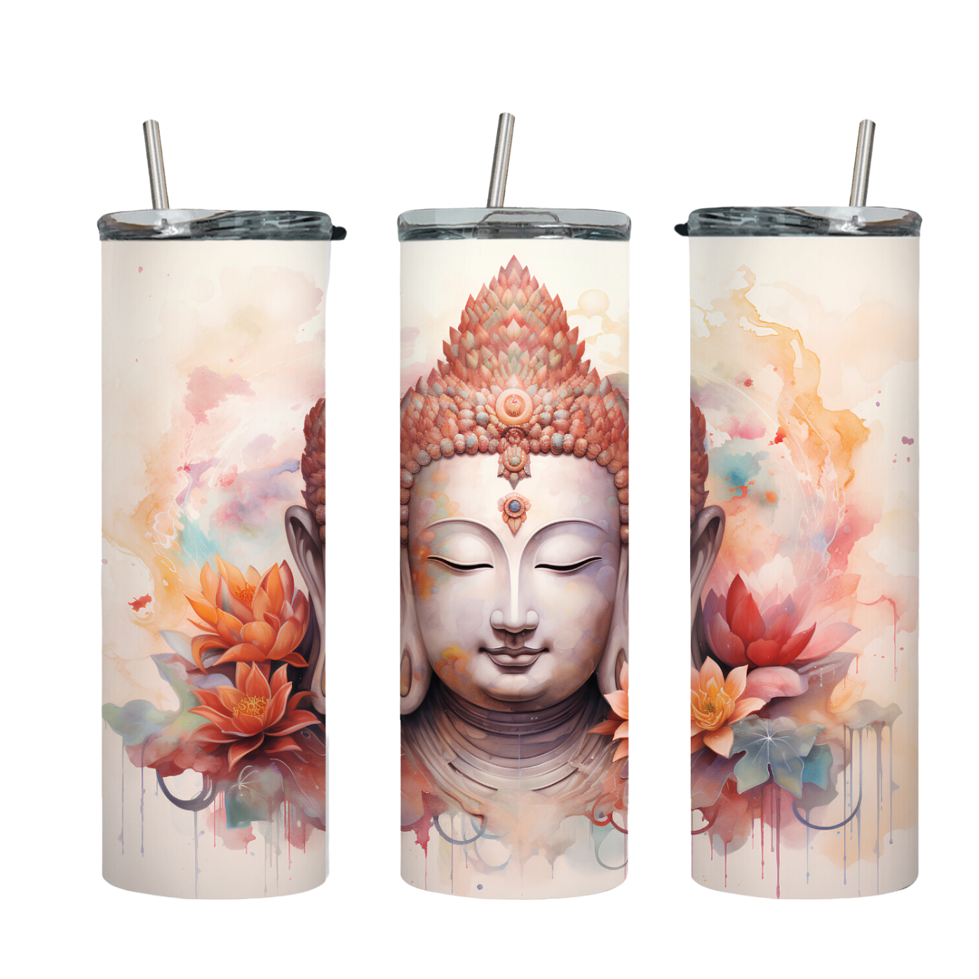 Tumbler mit Steckdeckel "Buddha" - Emmilous