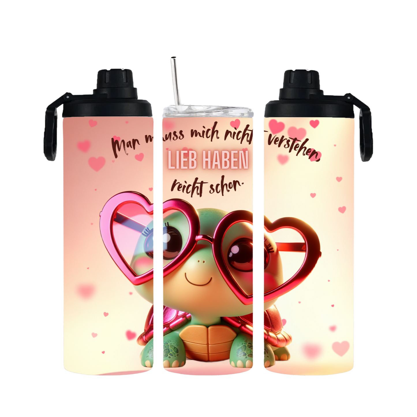 Tumbler mit Schraubverschluss "Lieb haben" - Emmilous