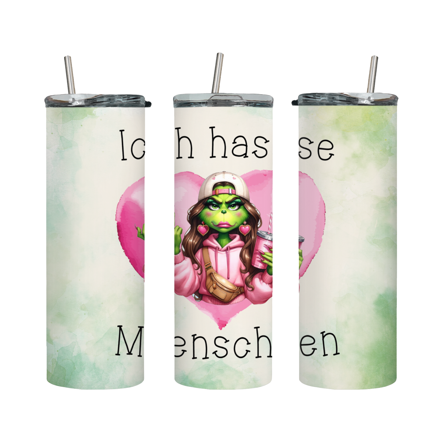Tumbler mit Steckdeckel "Ich hasse Menschen" - Emmilous