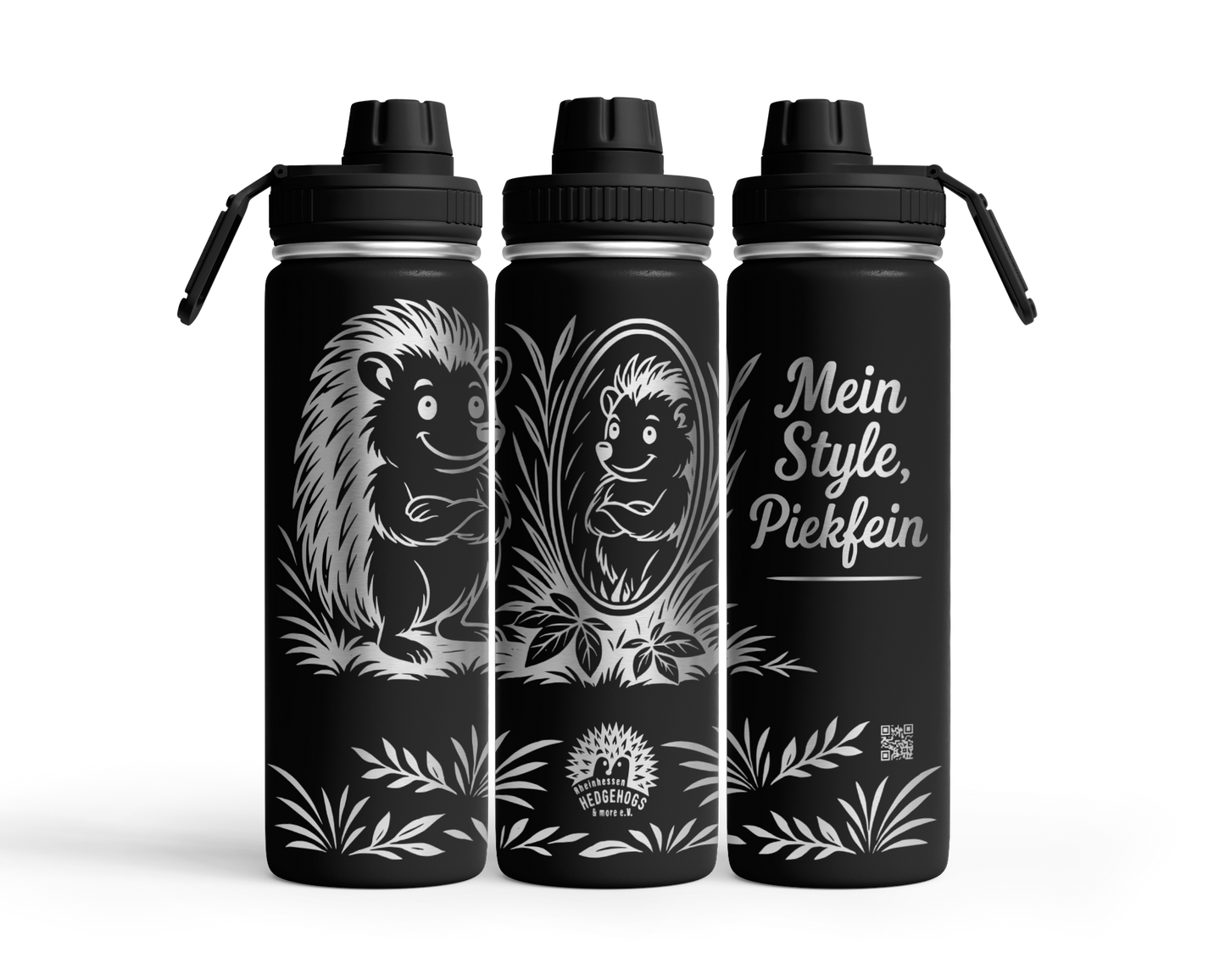 Tumbler mit Schraubverschluss (710 ml) "Igel für Rheinhessen Hedgehogs"