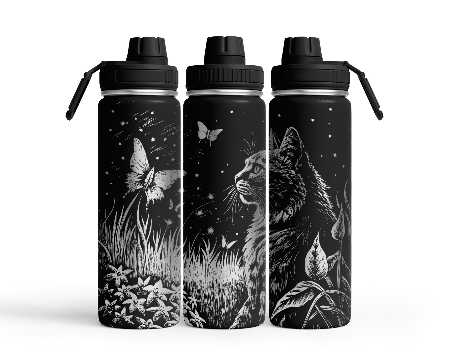 Tumbler mit Schraubverschluss (710 ml) "Katze"