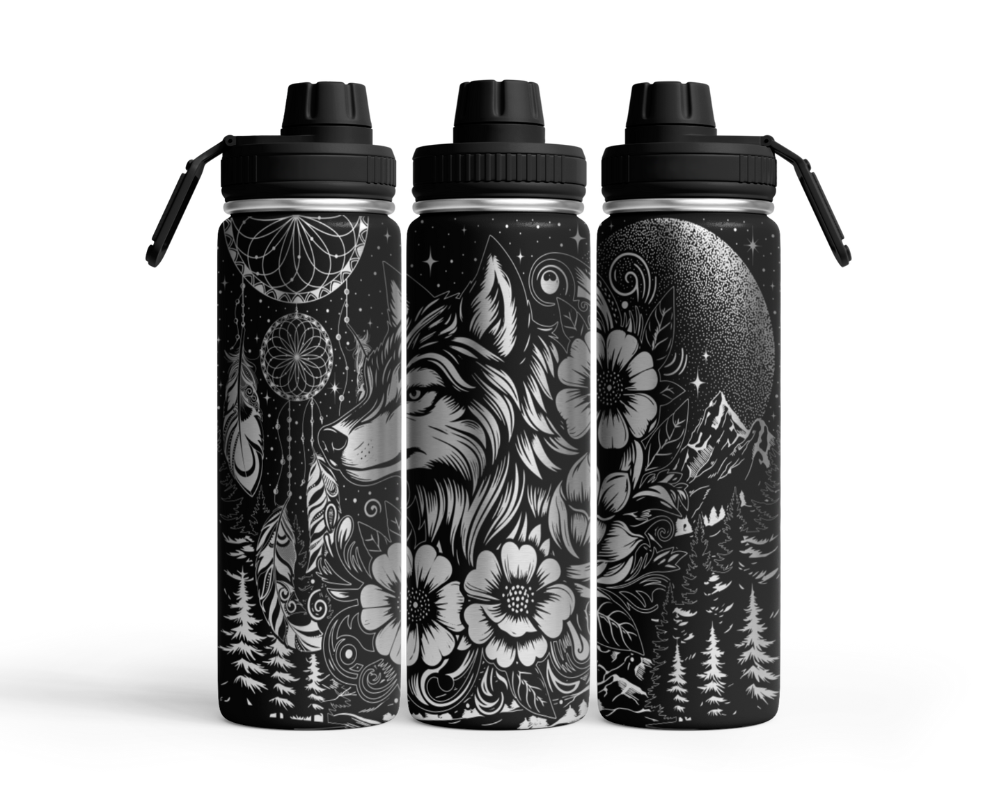 Tumbler mit Schraubverschluss (710 ml) "Wolf"