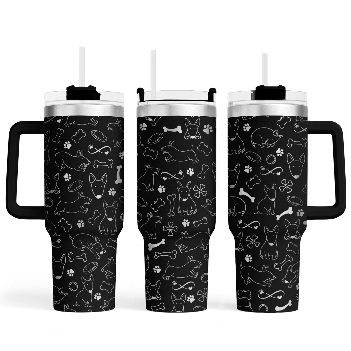 Tumbler mit Henkel "Bullterrier"