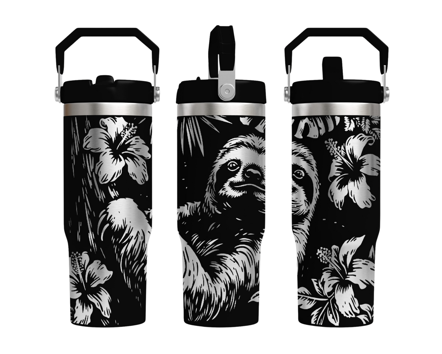 Tumbler Flip-Top "Faultier" - Emmilous