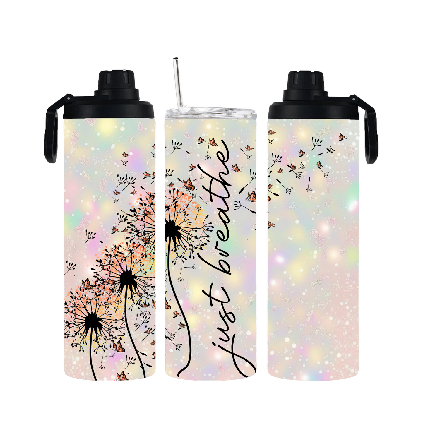 Tumbler mit Schraubverschluss "Just breathe" - Emmilous
