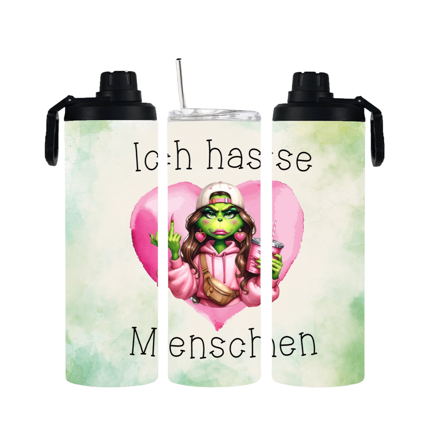 Tumbler mit Schraubverschluss "Ich hasse Menschen" - Emmilous