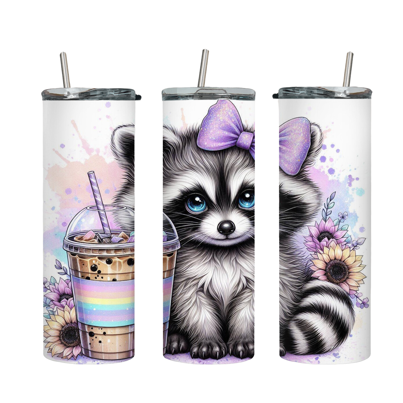 Tumbler mit Steckdeckel "Waschbär" - Emmilous