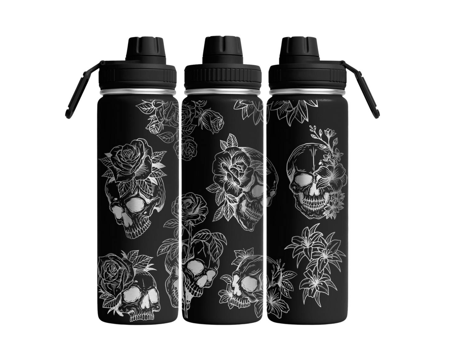 Tumbler mit Schraubverschluss "Skulls"