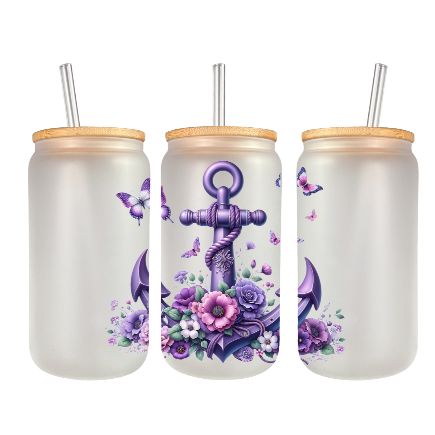 Glas "lila Anker"