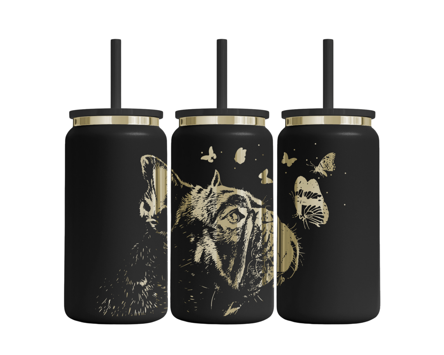 Tumbler mit Strohhalm "Frenchie"