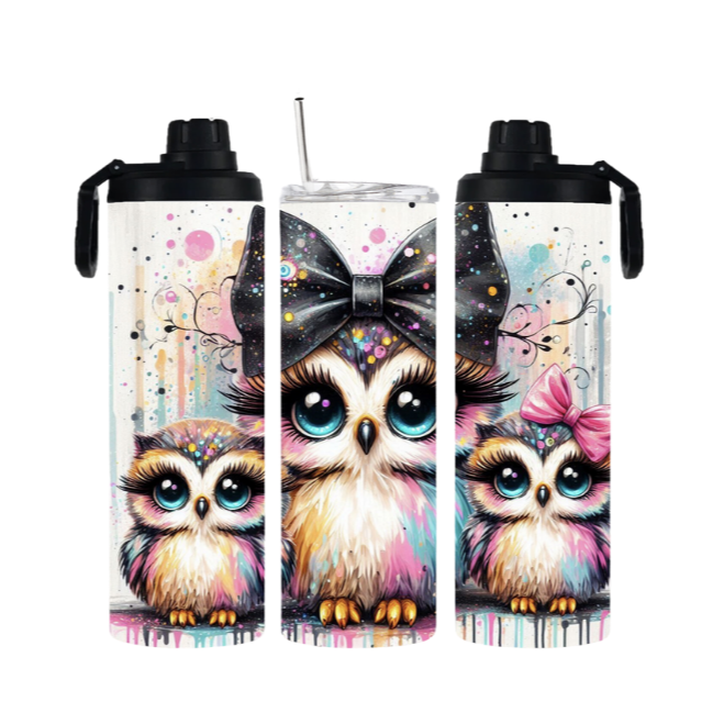 Tumbler mit Schraubverschluss "Eulenfamilie" - Emmilous