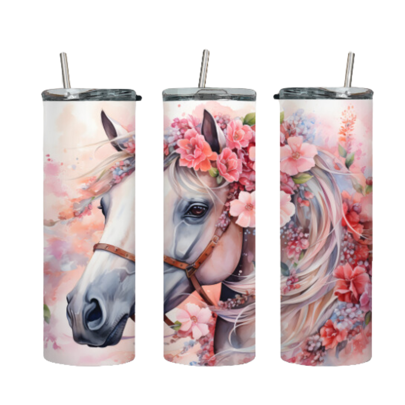 Tumbler mit Steckdeckel "Pferd" - Emmilous