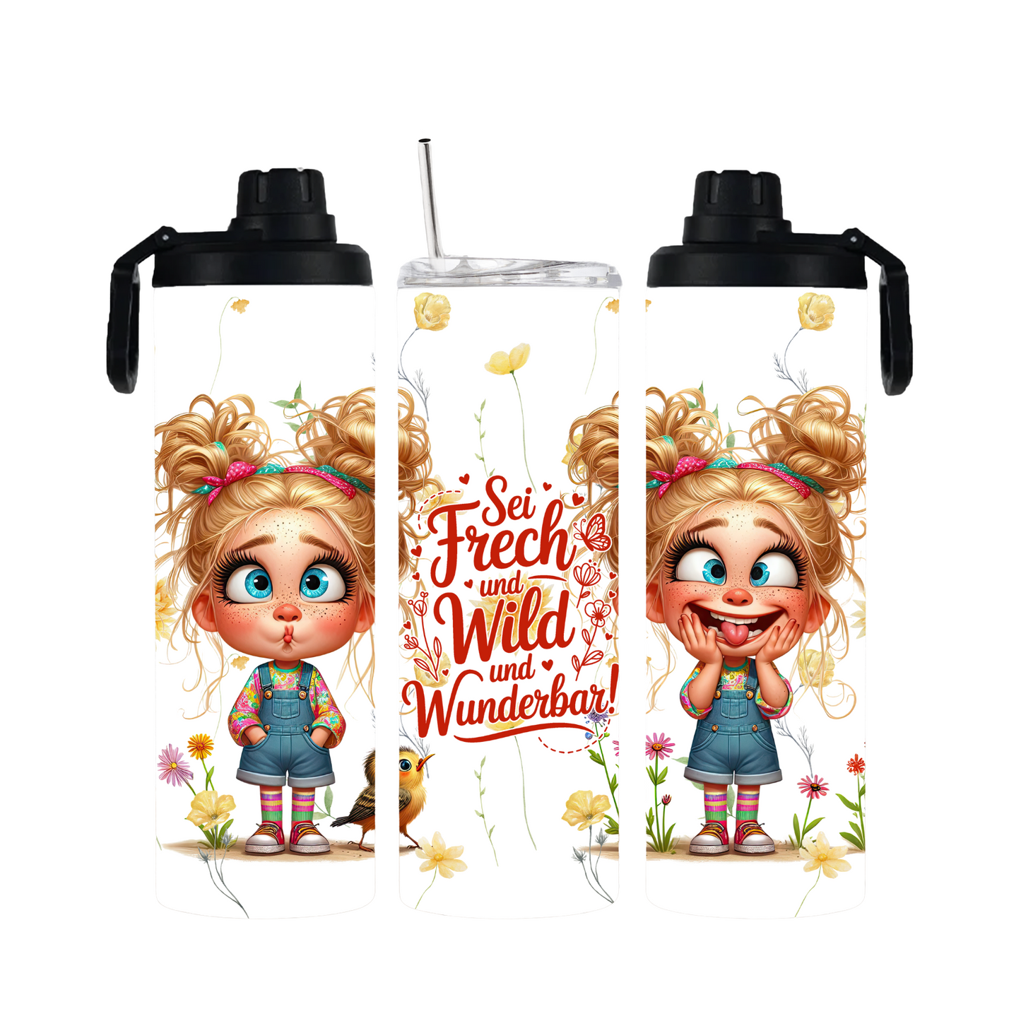Tumbler mit Schraubverschluss "Sei frech"