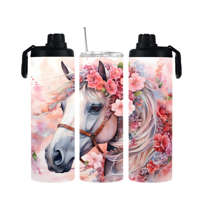 Tumbler mit Schraubverschluss "Pferd" - Emmilous