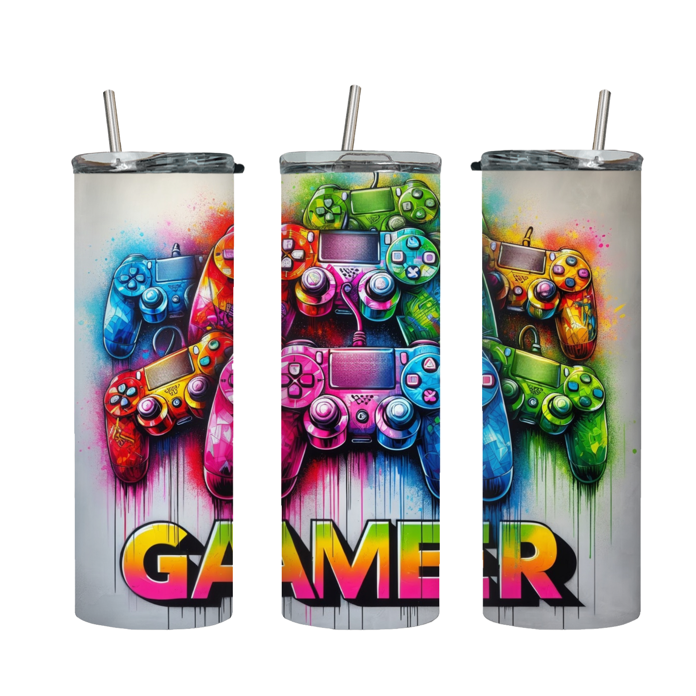 Tumbler mit Steckdeckel "Gamer2" - Emmilous