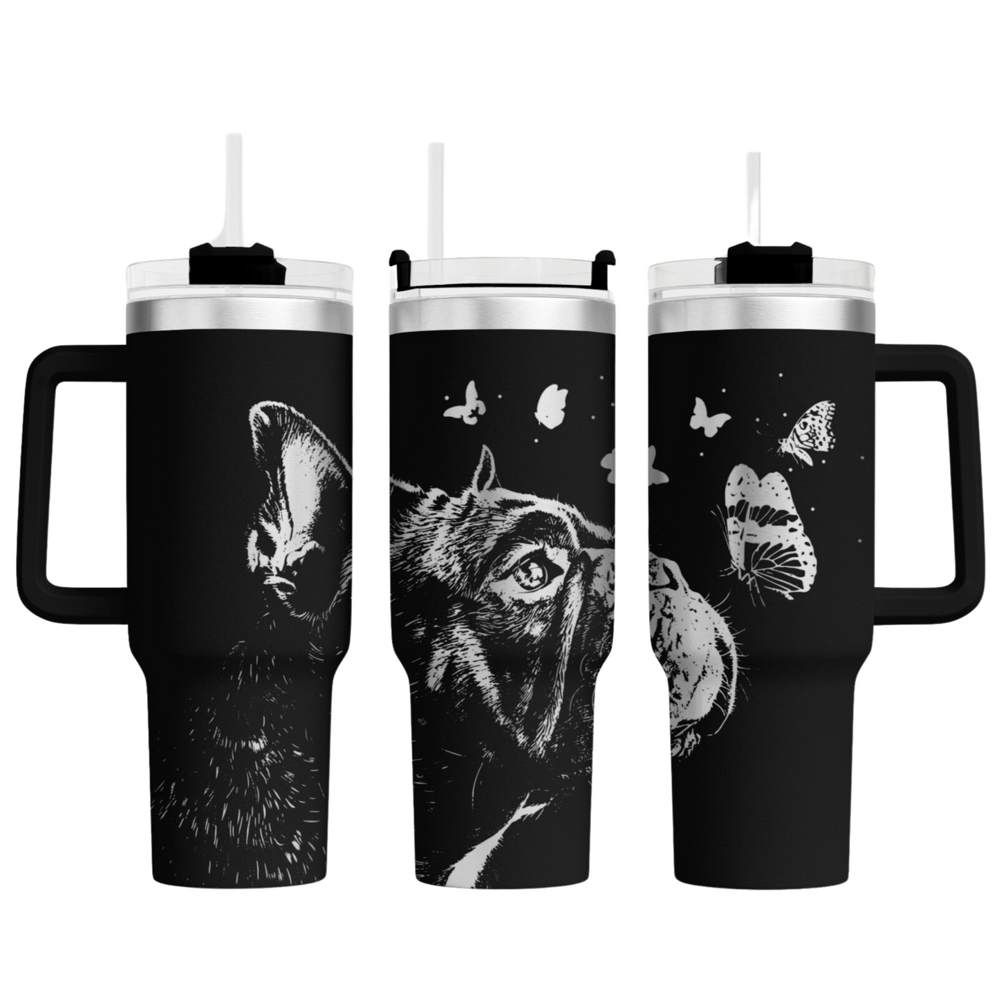 Tumbler mit Henkel "Frenchie"