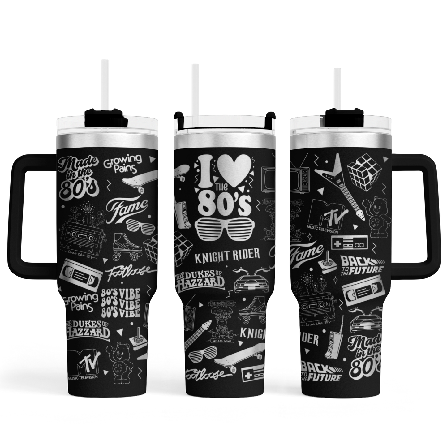 Tumbler mit Henkel "80er"
