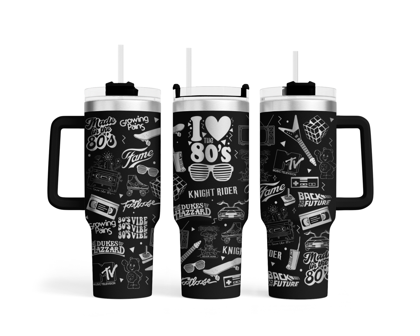 Tumbler mit Henkel "80er"