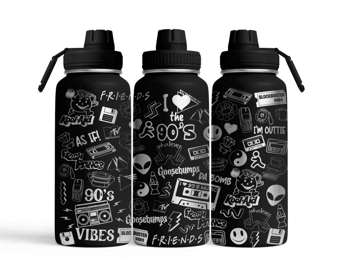 Tumbler mit Schraubverschluss (950ml) "90er"