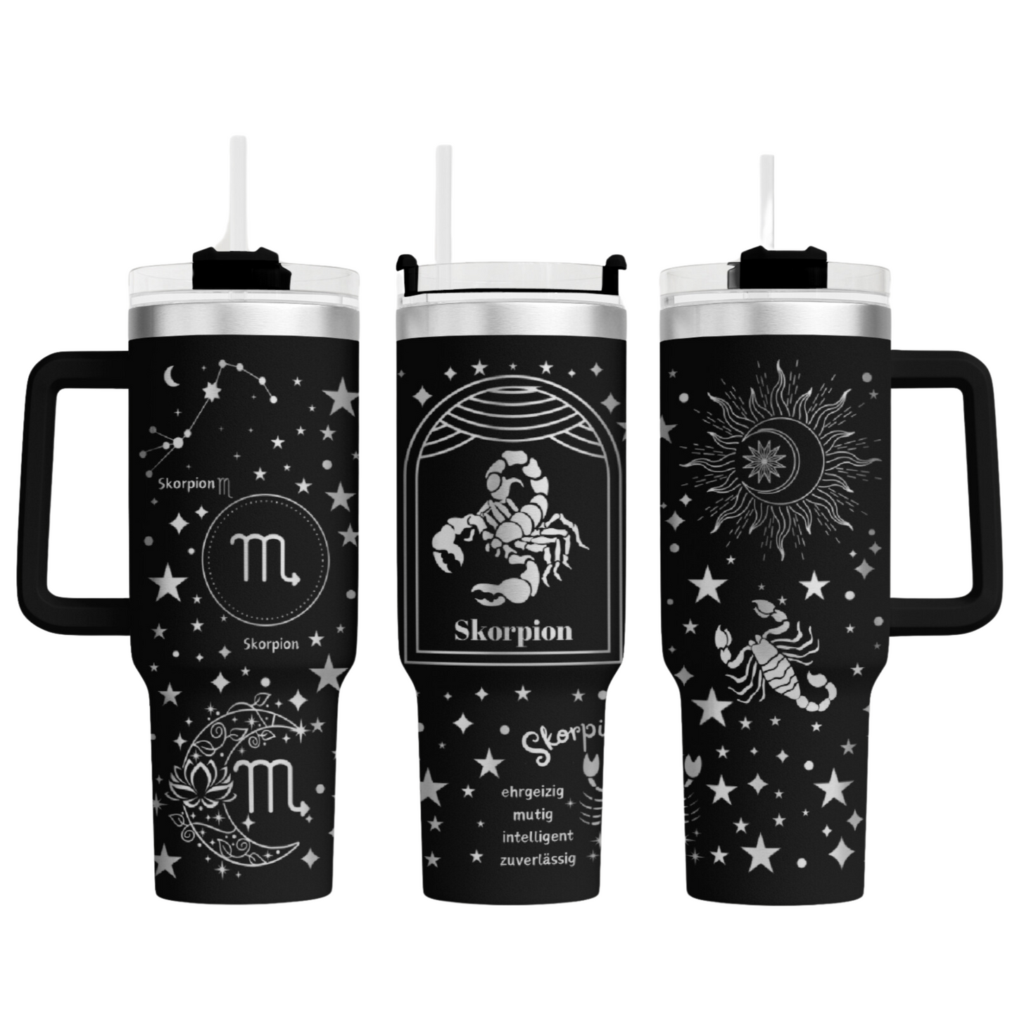 Tumbler mit Henkel "Sternzeichen Skorpion"