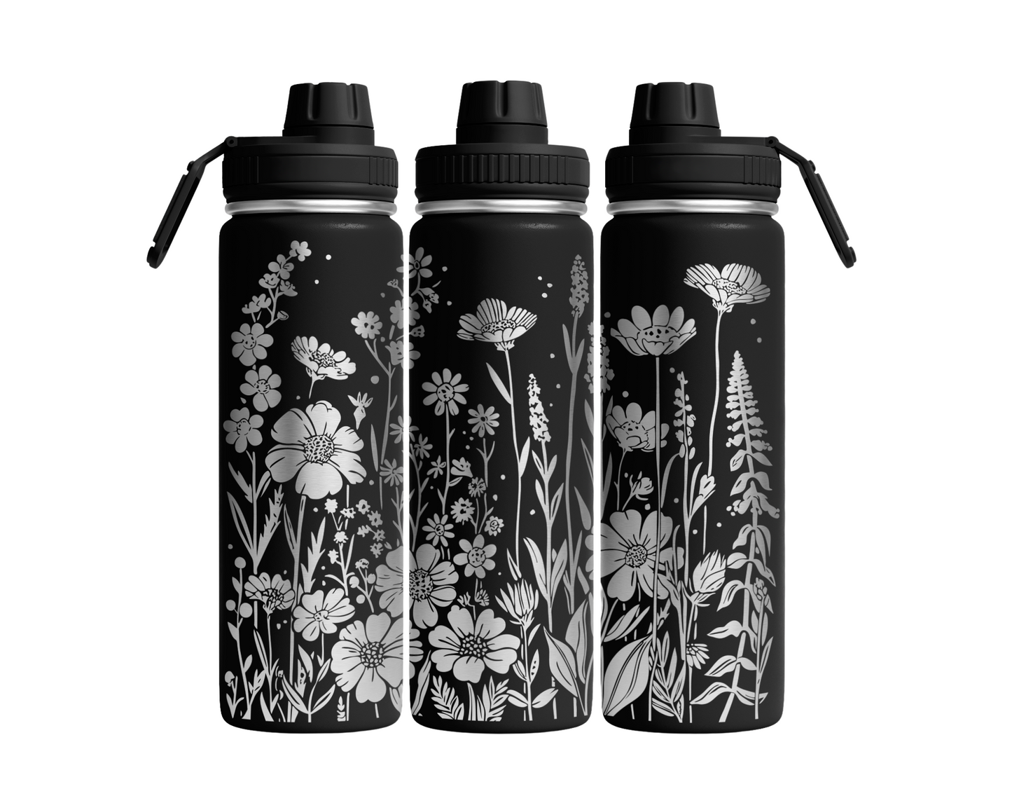 Tumbler mit Schraubverschluss "Wildblumen"