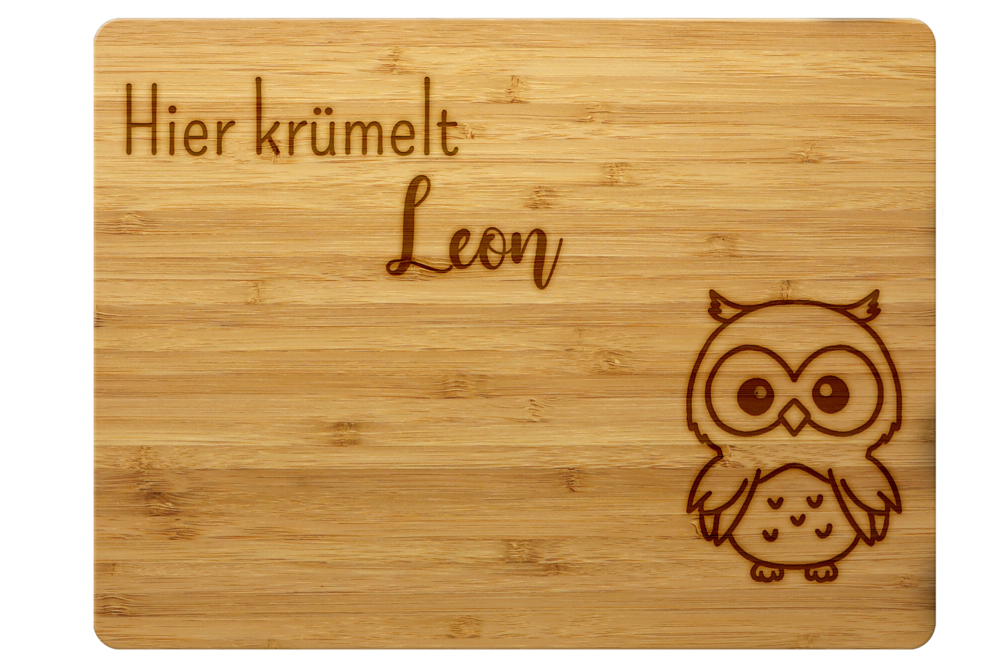 Schneidebrett aus Bambus "Eule" - Emmilous