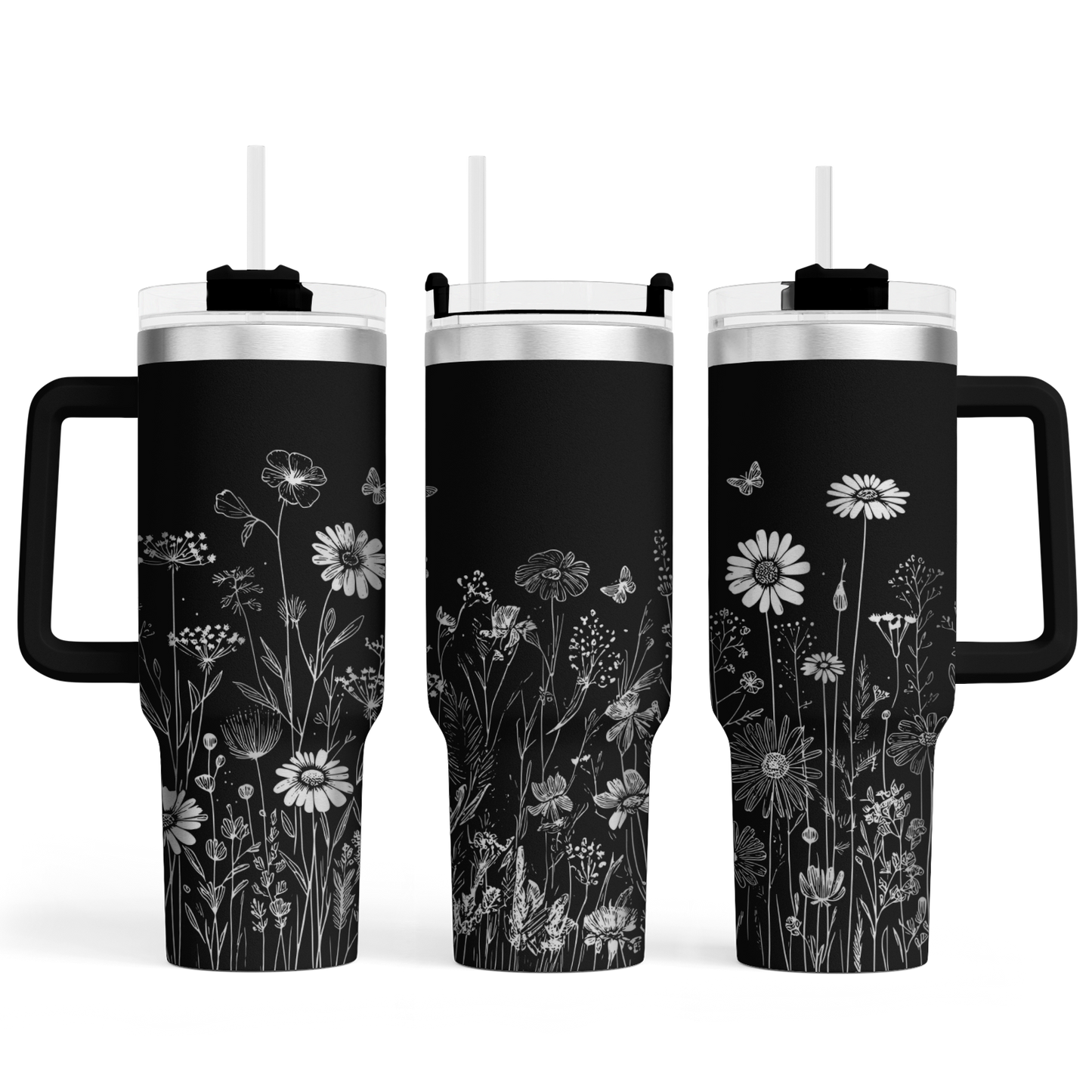 MAX-Tumbler mit Gravur "Wildblumen" - Emmilous