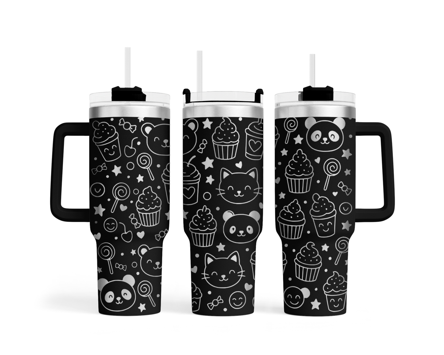 Tumbler mit Henkel "Cartoon"