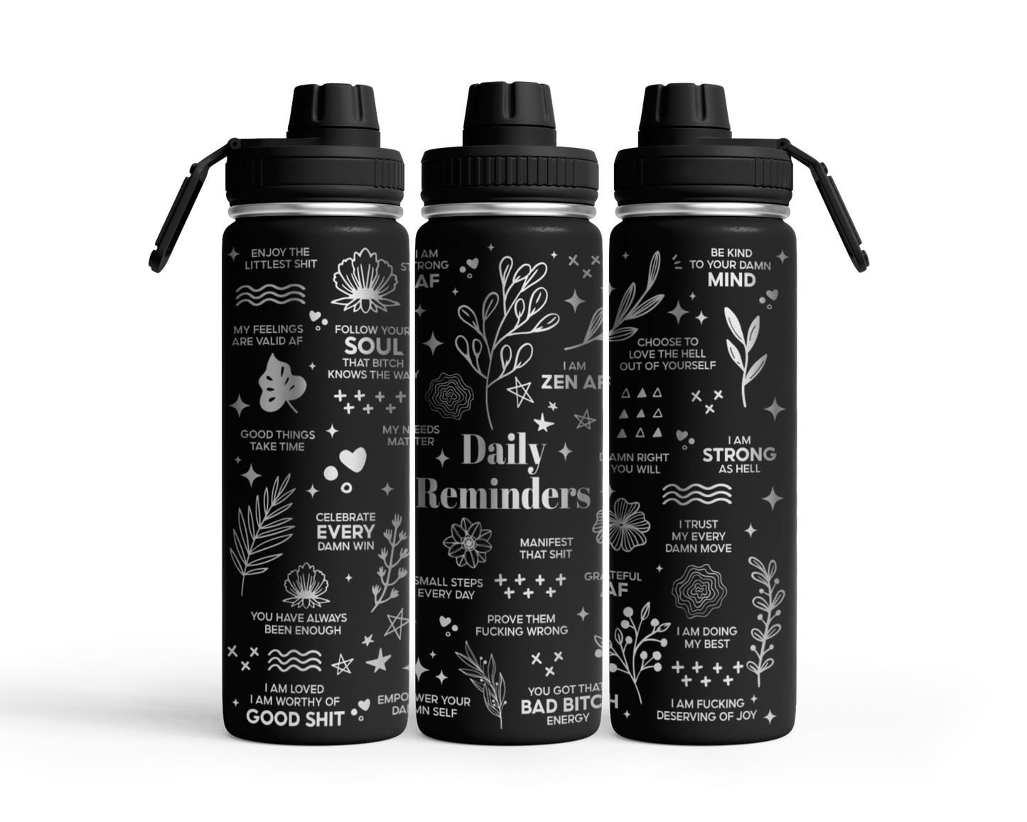 Tumbler mit Schraubverschluss (710 ml) "Daily Reminders"