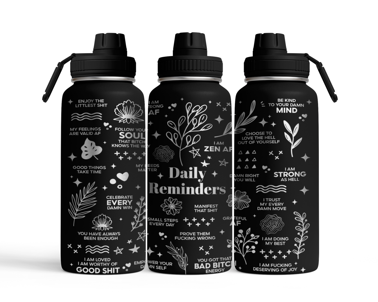 Tumbler mit Schraubverschluss (950ml) "Daily Reminders"