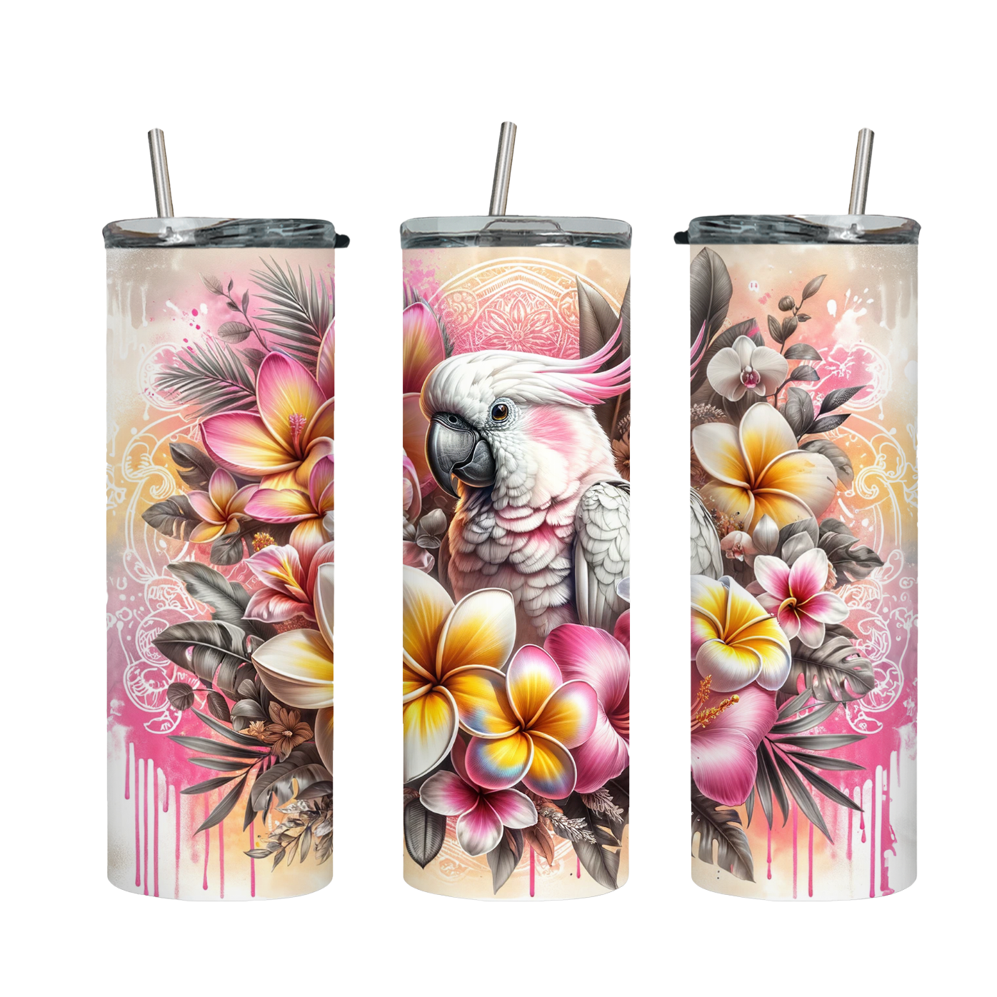 Tumbler mit Steckdeckel "Kakadu" - Emmilous