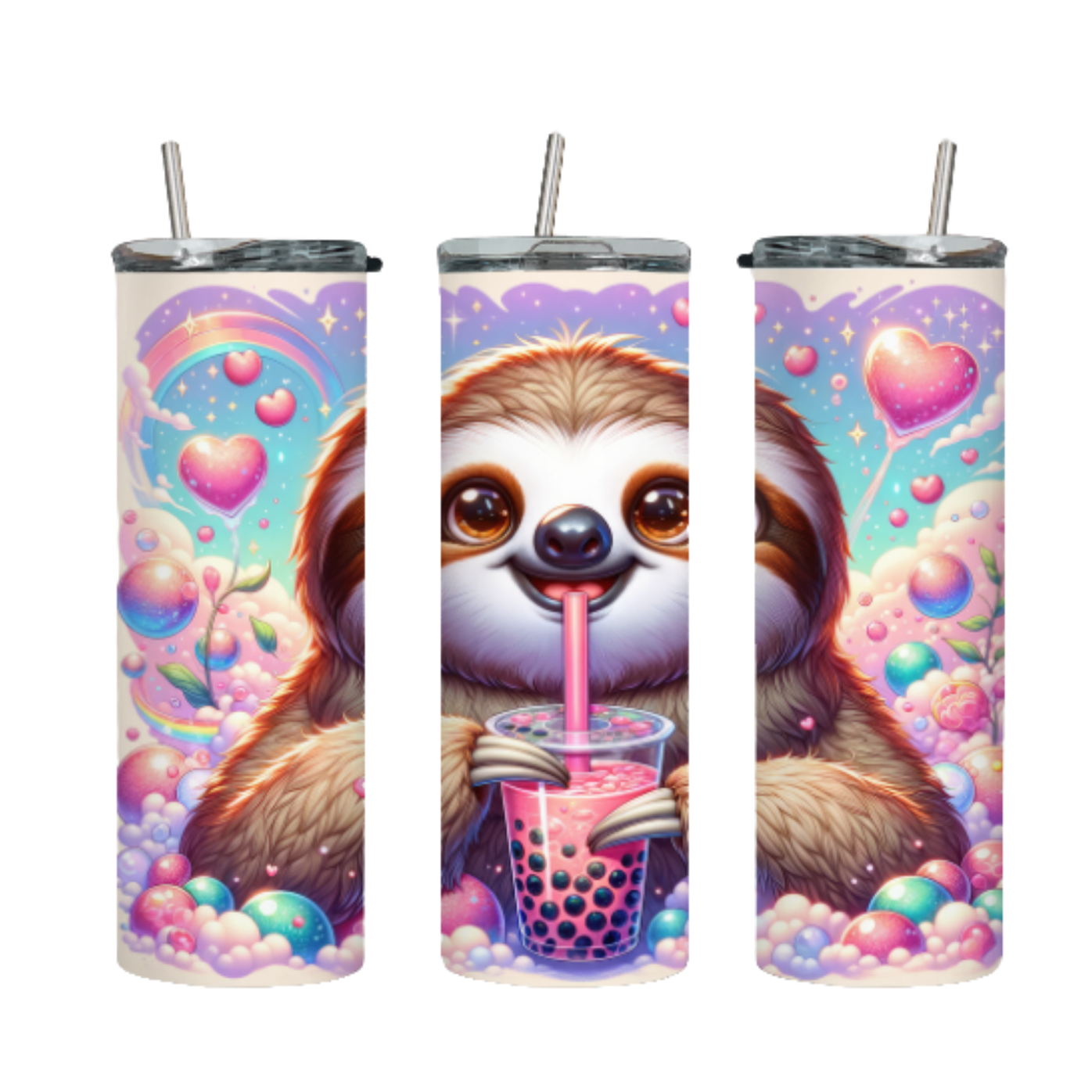 Tumbler mit Steckdeckel "Faultier" - Emmilous