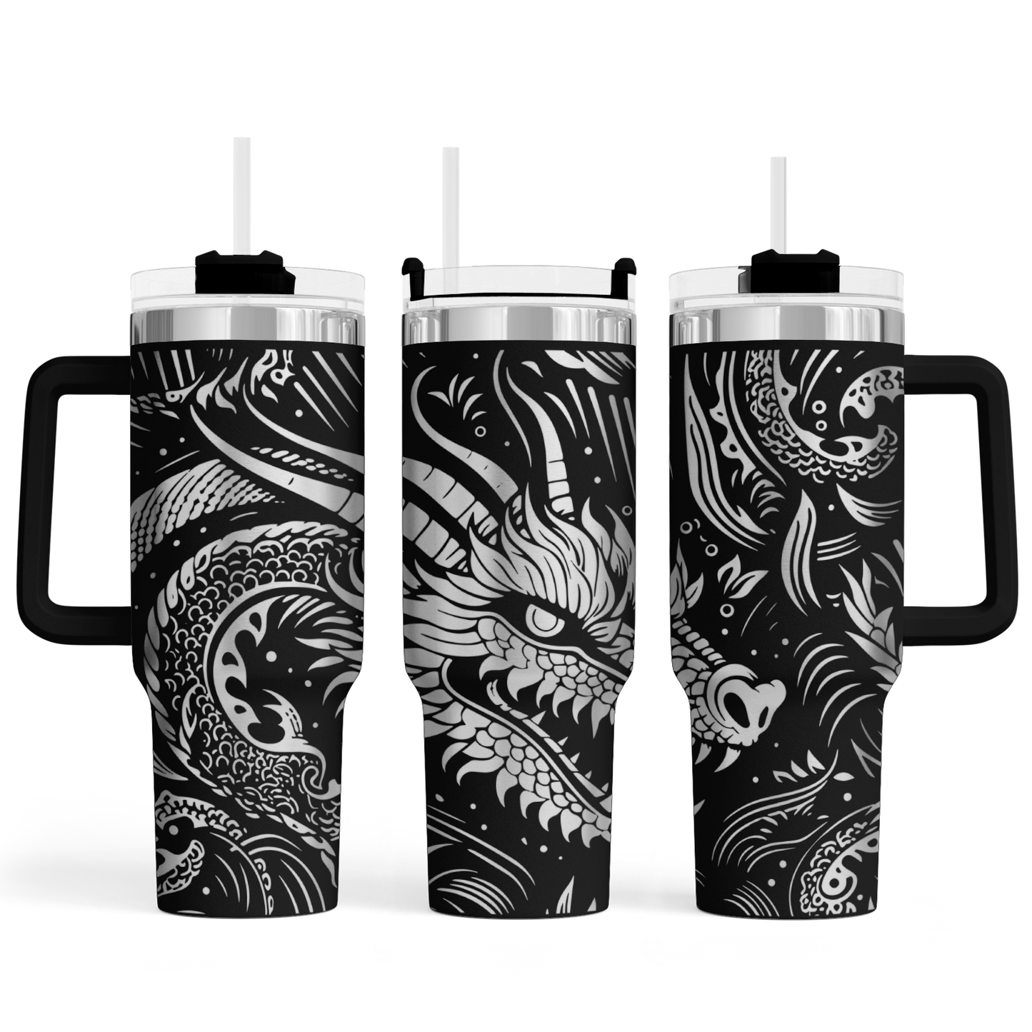 Tumbler mit Henkel "Drache"