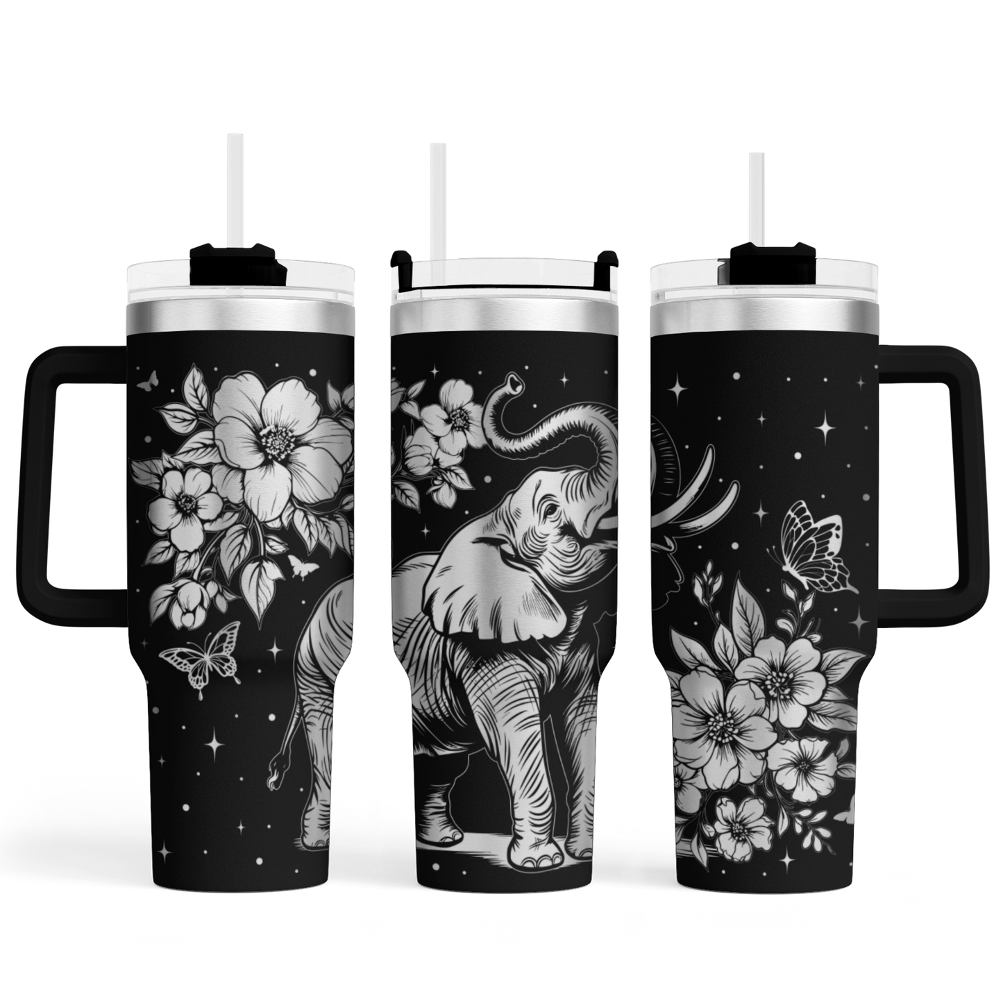 Tumbler mit Henkel "Elefant"
