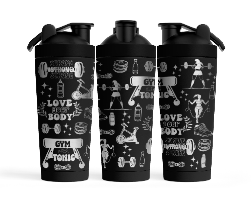 Fitness Shaker mit Gravur "Gym"