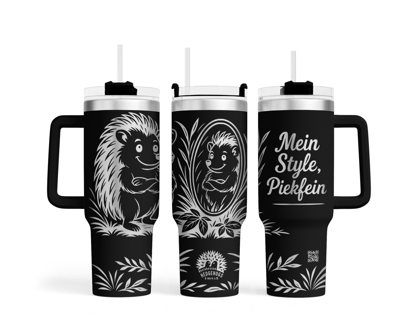 Tumbler mit Henkel (887 ml) "Igel für Rheinhessen Hedgehogs"