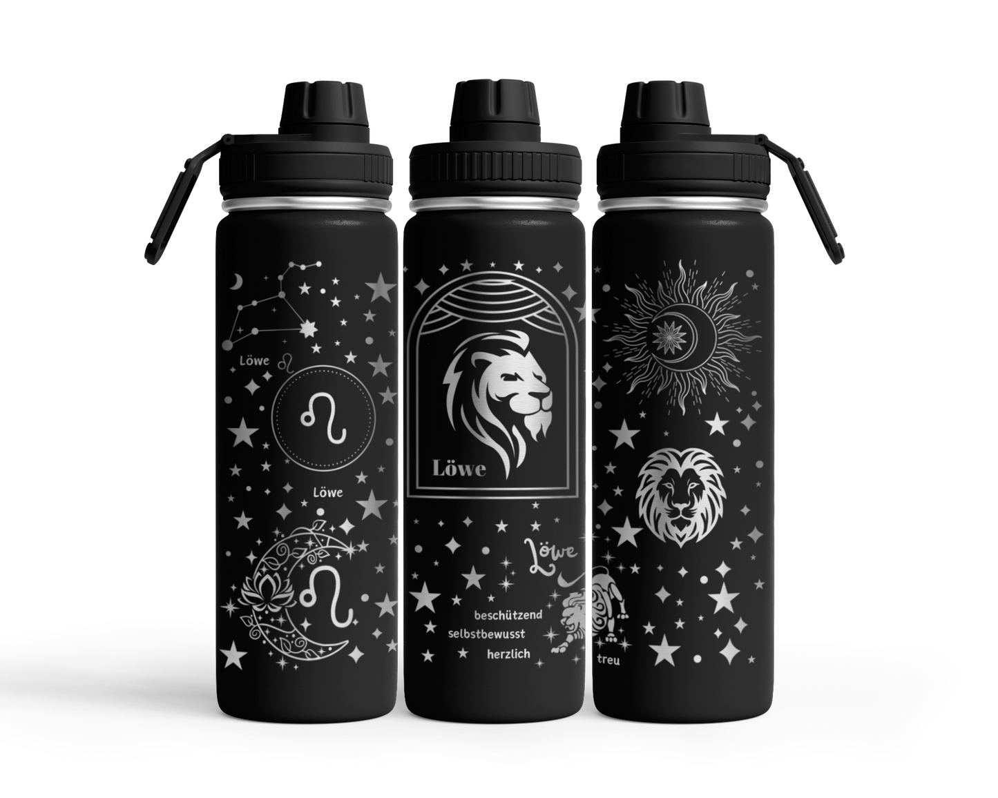 Tumbler mit Schraubverschluss "Sternzeichen Löwe"