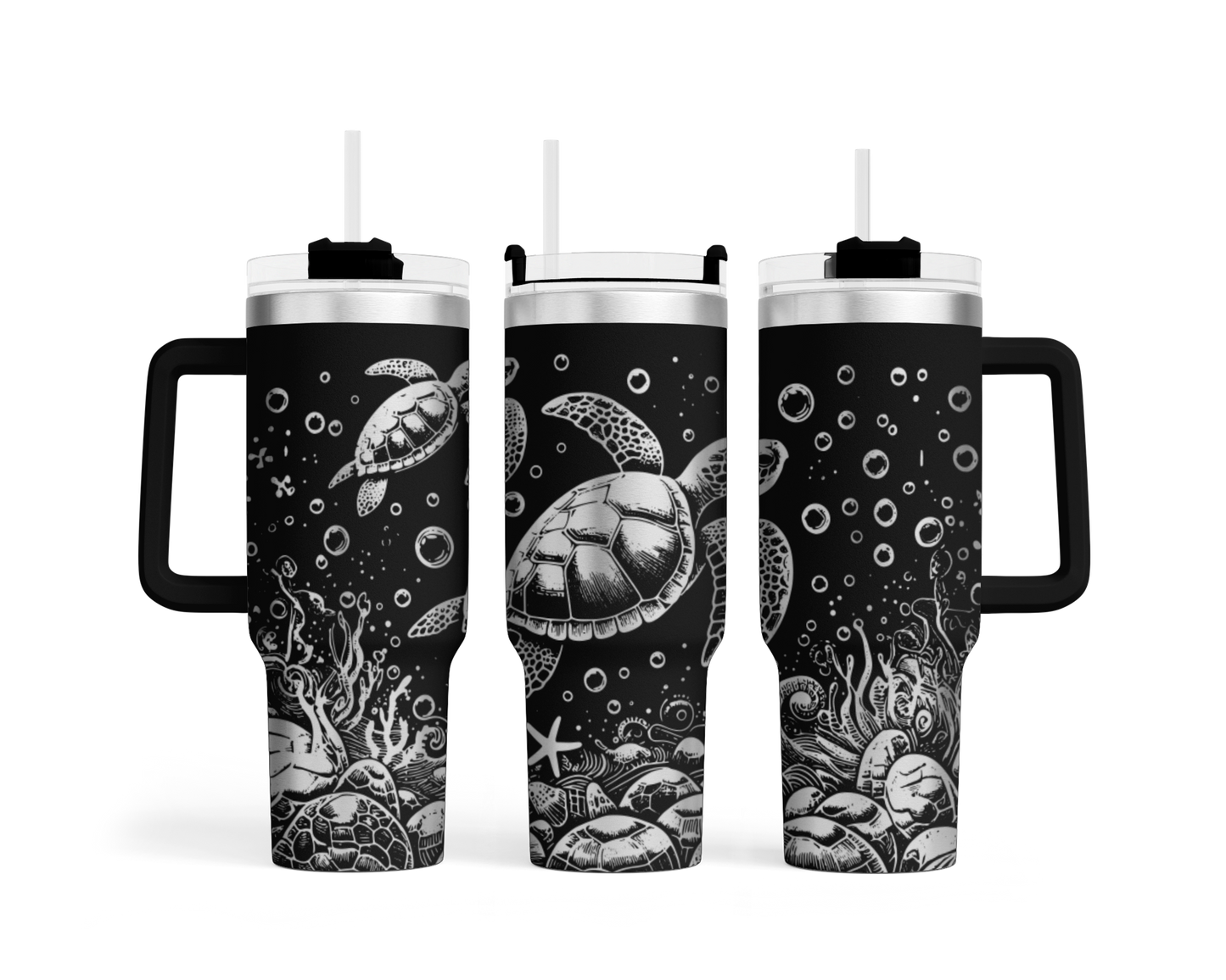 Tumbler mit Henkel "Schildkröte"