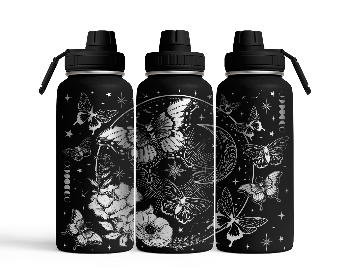 Tumbler mit Schraubverschluss (950ml) "Boho Schmetterling"